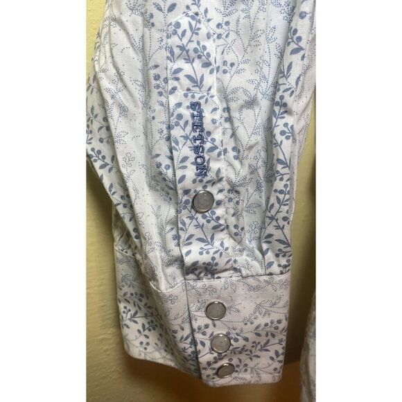 Stetson Pearl Snap Western Button Up Shirt Mens XXL Cotton White Long Sleeve - Picture 4 of 7